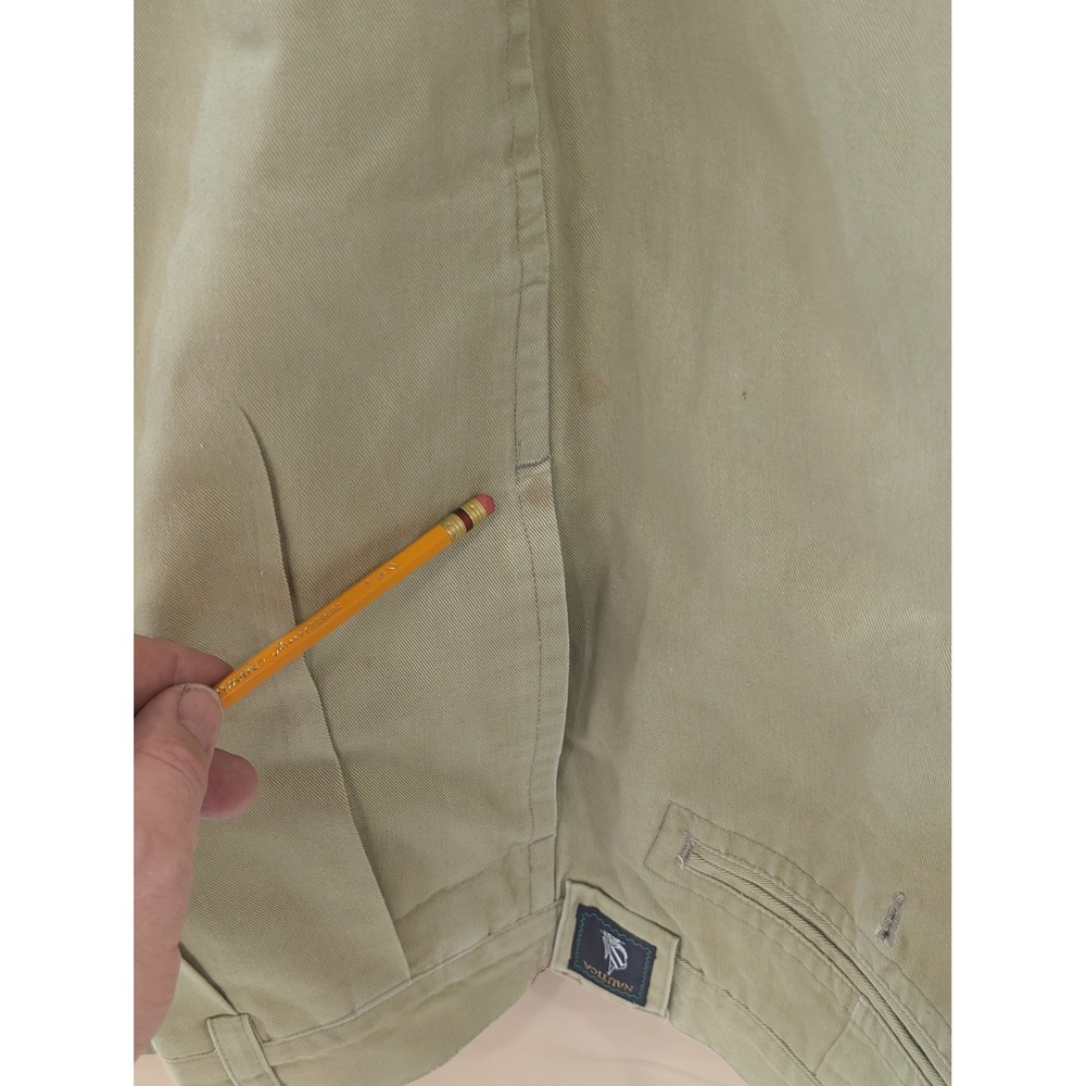 Nautica Mens 36x32 Khaki Beige Cotton Chino Pants Trousers Casual Workwear STAIN - Picture 3 of 7